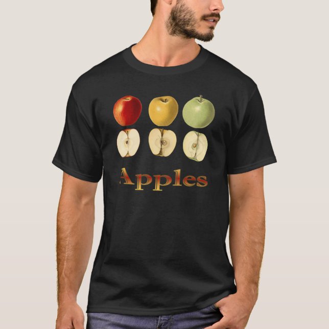 T-shirt Trois pommes ~ Fruit botanique ~ N'importe quelle  (Devant)