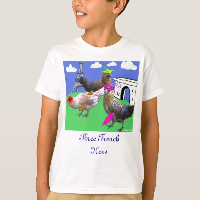T-shirt Trois poules françaises (Devant)