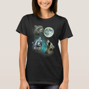 T-shirt Trois Ratons hurlent À La Lune 3 Loups - Loups Drô