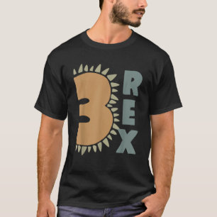 T-shirt Trois Rex Papa Daddy Daddy Dinosaur 3ème Anniversa
