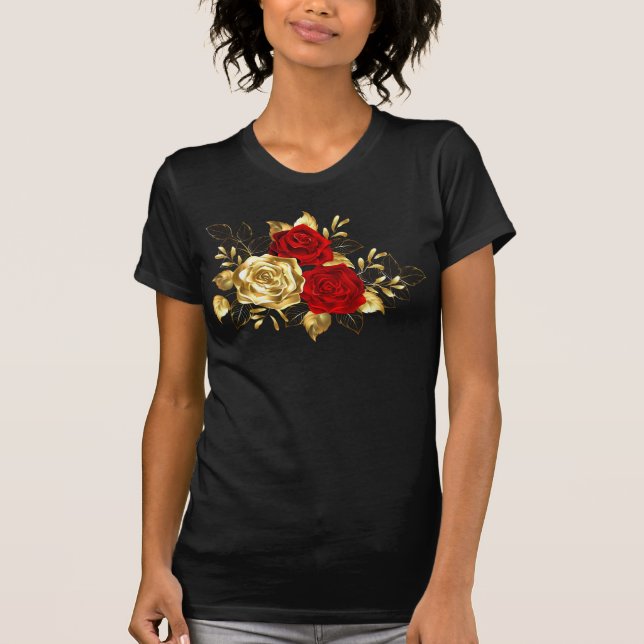 T-shirt Trois Roses de bijoux (Devant)