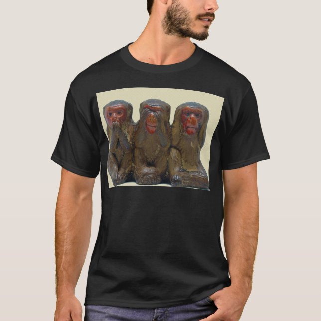 T-shirt Trois singes sages (Devant)