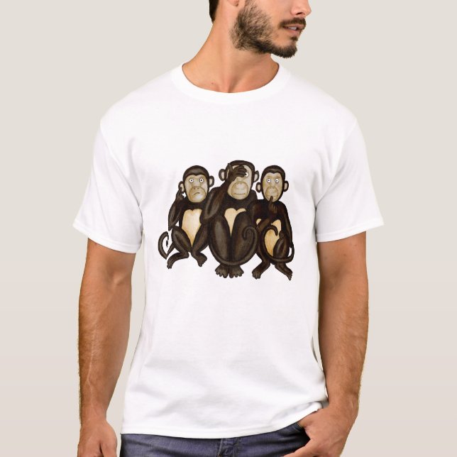 T-shirt Trois singes sages (Devant)