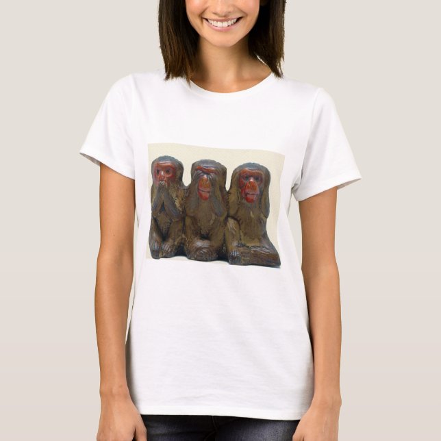 T-shirt Trois singes sages (Devant)