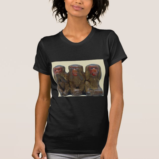 T-shirt Trois singes sages (Devant)