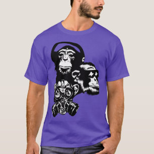 T-shirt Trois singes sages Entendre Voir Speight casques g