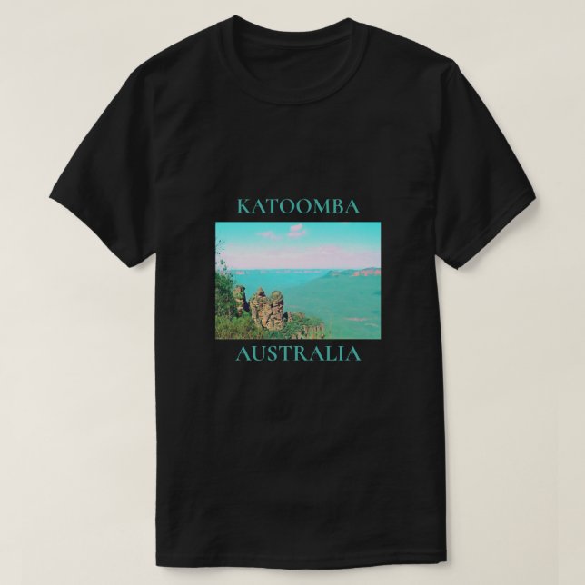T-shirt Trois soeurs Katoomba montagnes Australie Voyage (Design devant)