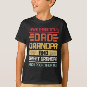 T-shirt Trois Titres Papa Grand-Père & Grand-Père Et M