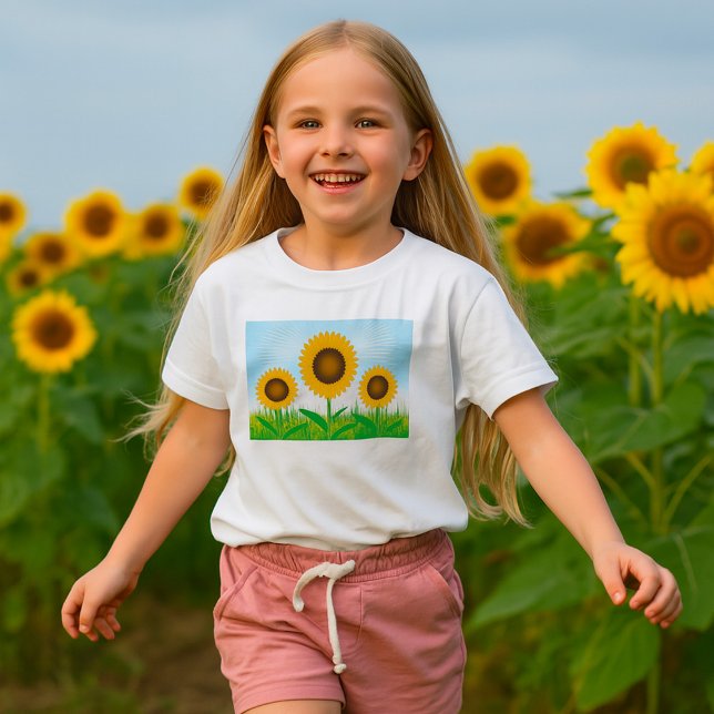 T-Shirt Trois Tournesols (Créateur téléchargé)