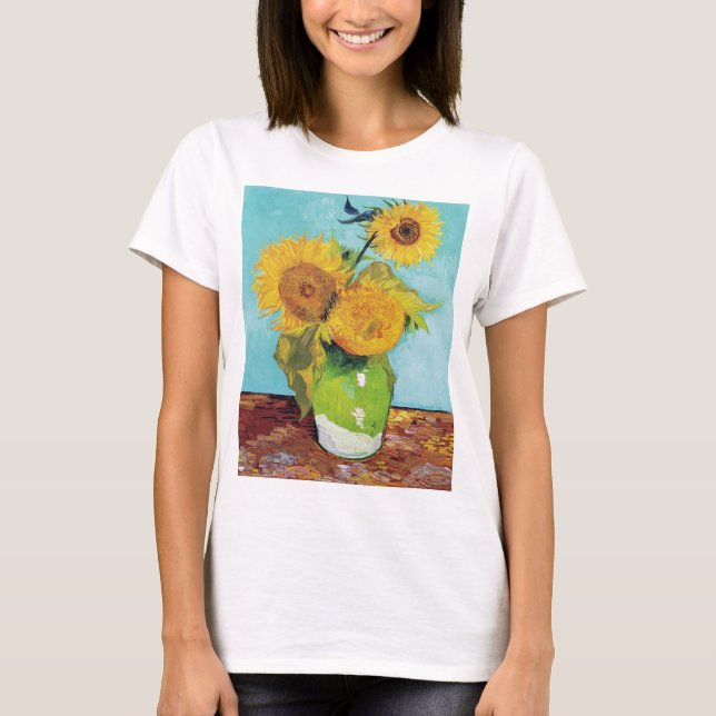 T-shirt Trois tournesols, Van Gogh (Devant)