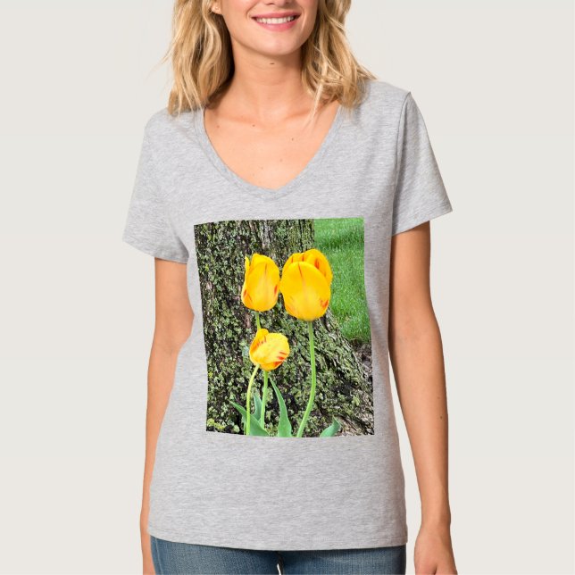 T-shirt Trois Tulipes Jaunes / (Devant)