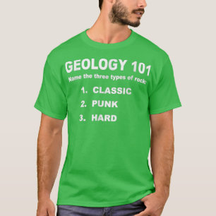 T-shirt Trois types de rock classique punk hard drôle geol