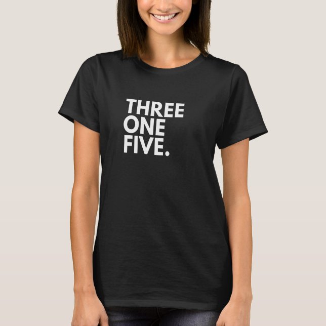 T-shirt Trois Un Cinq Code régional 315 Syracuse NY New Yo (Devant)
