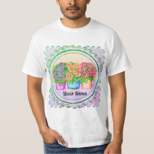 T-shirt Trois vases fleurs