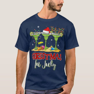 T-shirt Trois Verre de Margarita drôle Boire Noël dans 