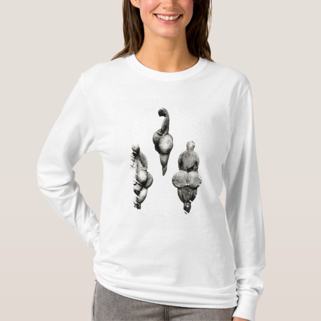 T-shirt Trois vues d'une statuette de "Vénus" (Devant)