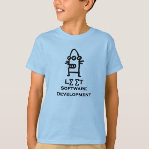 T-shirt Trois yeux Bot Leet développement logiciel noir