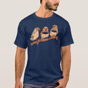 T-shirt Trois Zèbres Sur Une Branche Oiseaux Animaux Zèb