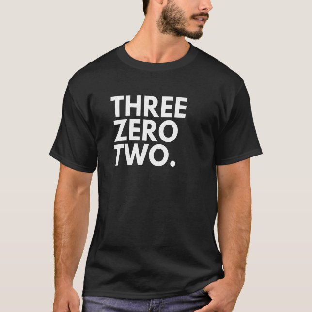 T-shirt TROIS ZÉRO DEUX Indicatif régional 302 Delaware De (Devant)