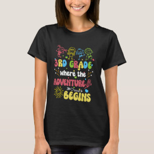 T-shirt Troisième année où l'aventure commence le 1er jour