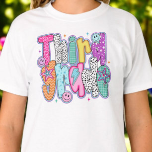 T-shirt Troisième année premier jour d'école Coquette Prép