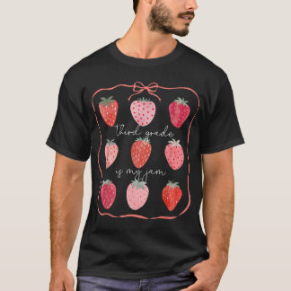 T-shirt Troisième Classe Ma Confiture 3E Classe Fraise Ret