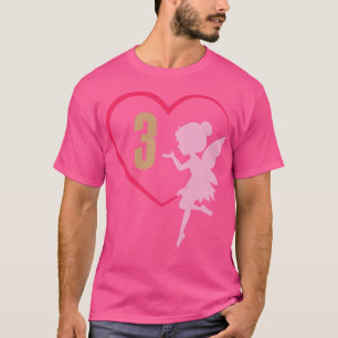 T-shirt Troisième fête d'anniversaire Fairy Tale Girl Prin