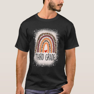 T-shirt Troisième grade Arc-en-ciel bleu 3e grade Bonjour