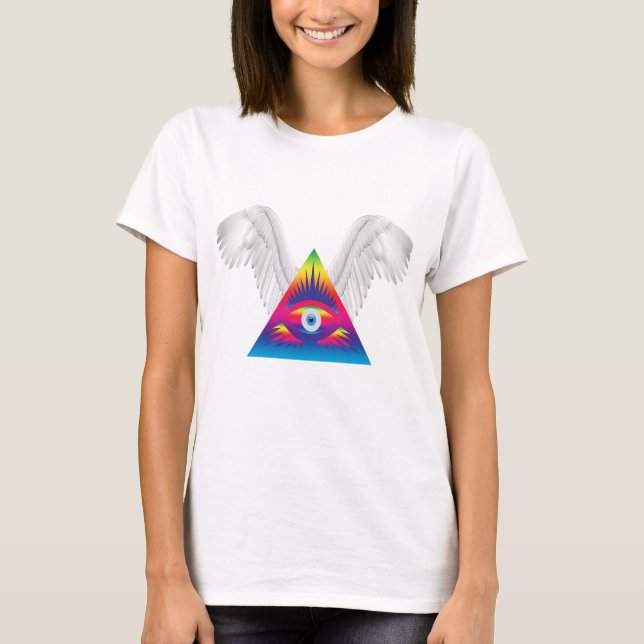 T-shirt Troisième oeil avec ailes (Devant)