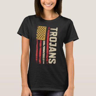 T-shirt Trojans Esprit Américain Vintage Patriotique