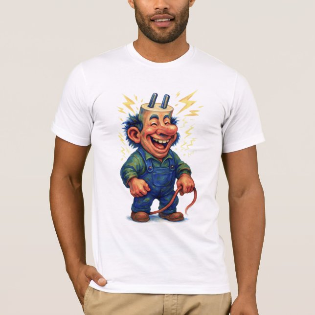 T-shirt Troll d'électricien - Humour choquant pour le Powe (Devant)