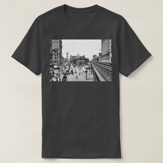 T-shirt Trolley Carré New York City Herald (Design devant)