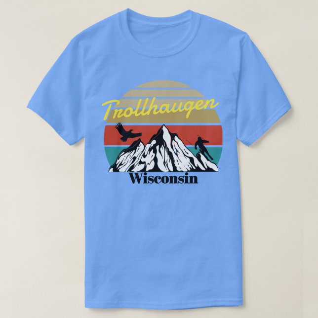 T-shirt Trollhaugen ski Wisconsin (Design devant)