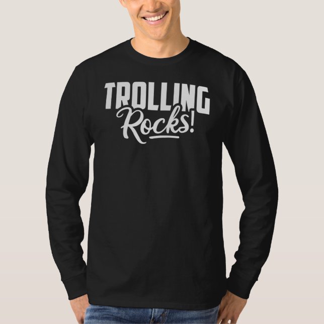 T-shirt Trollings Rocks Internet Troll Online Troll Sarcas (Devant)