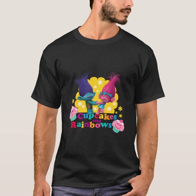 T-shirt Trolls Branch And Poppy Cupcakes (Devant)