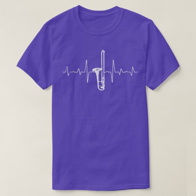 T-shirt trombone à battement cardiaque (Design devant)