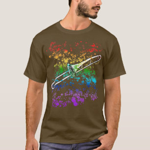 T-shirt Trombone Arc-en-ciel Couleurs Tromboniste Brass mu