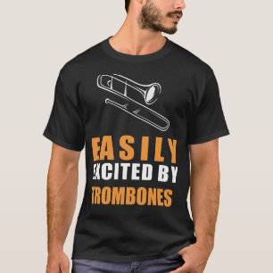 T-shirt Trombone Enthousiaste : Facilement excité par Bras
