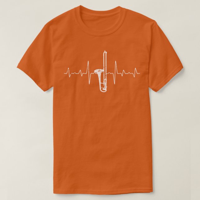 T-shirt Trombone Heartbeat (Design devant)