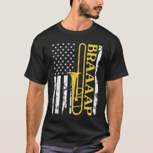 T-shirt Trombone Instrument américain Drapeau Patriotique