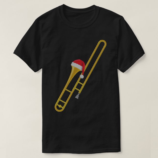T-shirt Trombone Marching Band Vilain Noël Chemise Cadeau (Design devant)