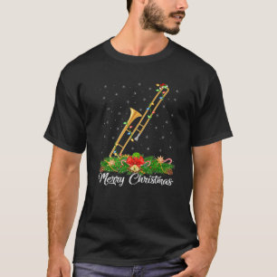 T-shirt Trombone Music Lover Matching Santa Hat Trombone C