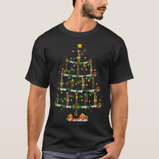 T-shirt Trombone Musique Lover Noël Éclairage Trombone Chr
