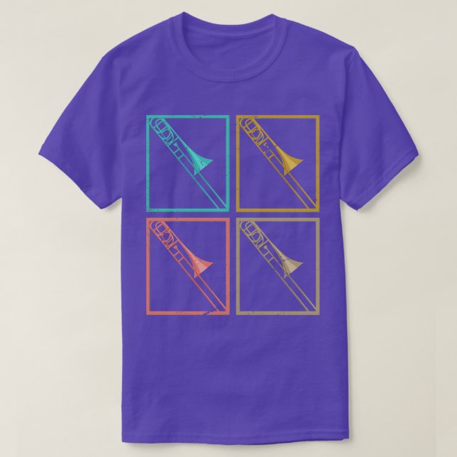 T-shirt Trombone rétro (Design devant)