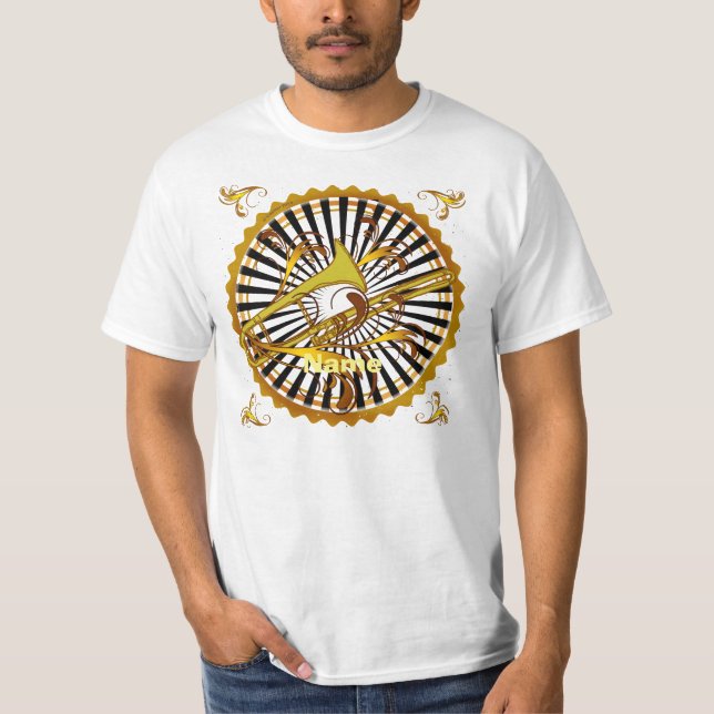 T-shirt Trombone Swirls (Devant)