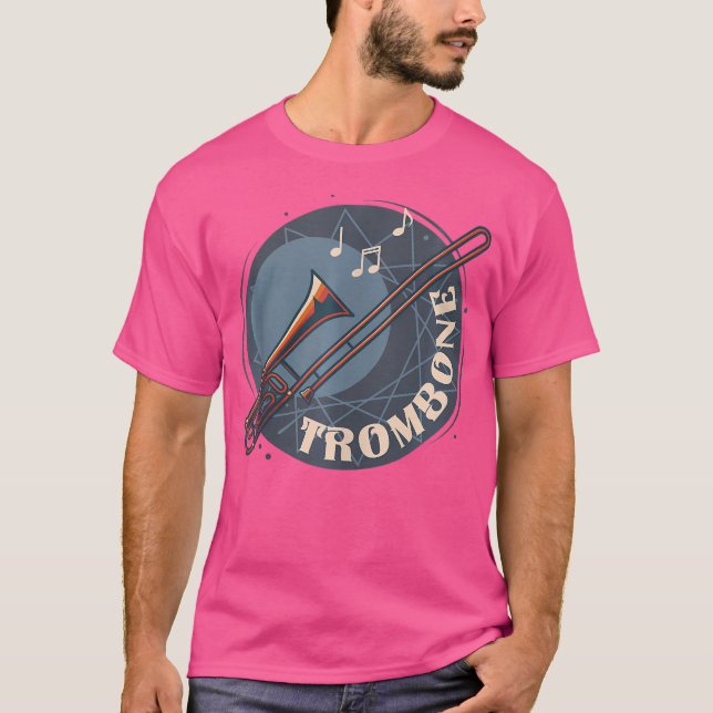 T-shirt Trombone Trombone Opéra Notes Pièce Note Flat Trom (Devant)