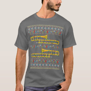 T-shirt Trombone Vilain Chandail Noël Lumières de Noël F