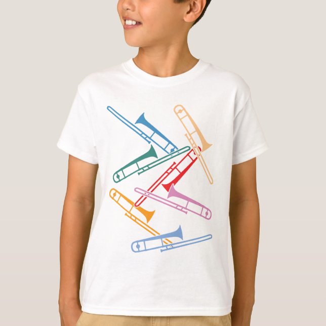 T-shirt Trombones Colorés (Devant)
