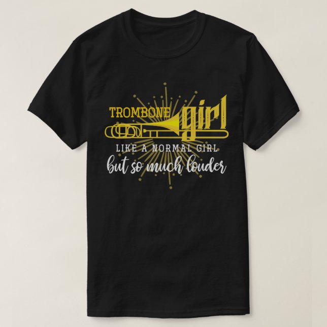 T-shirt Tromboniste de fille Trombone (Design devant)