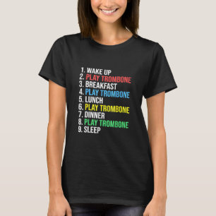 T-shirt Tromboniste Funny Joueur Trombone Ados Filles Homm